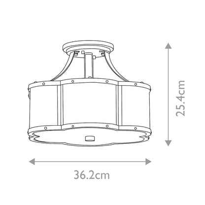 Chance 2 Light Semi-Flush Mount Light