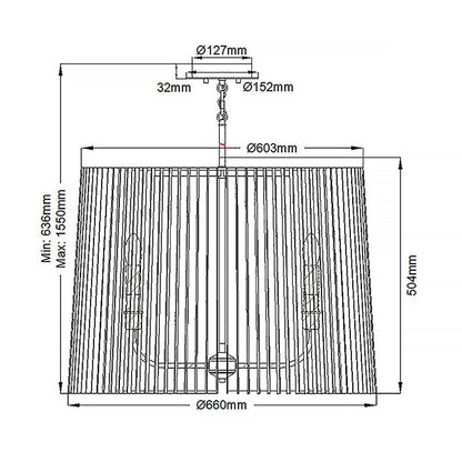Linara 6 Light Pendant Light