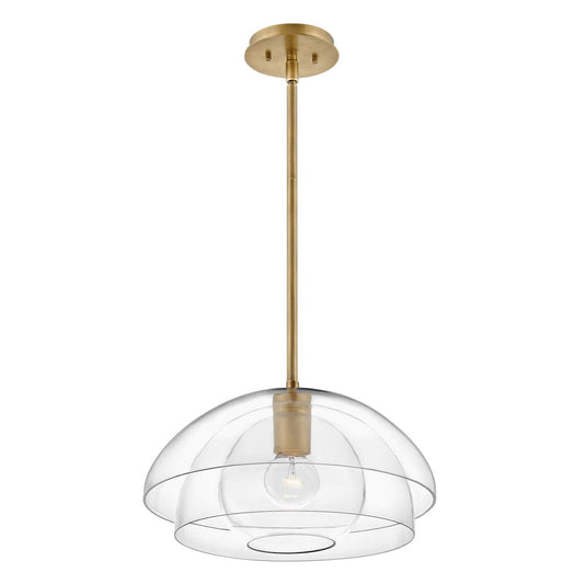 Lotus 1 Light Semi-Flush Pendant Light