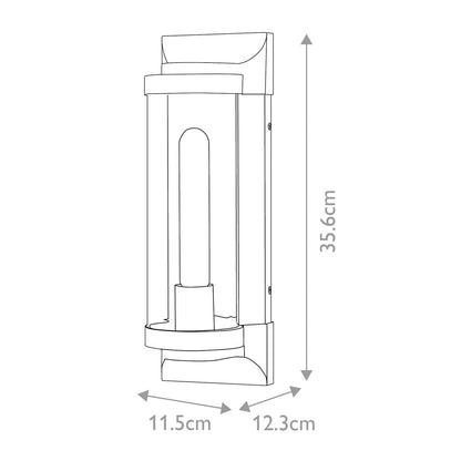 Pearson 1 Light Medium Wall Lantern in Textured Black | Outlet