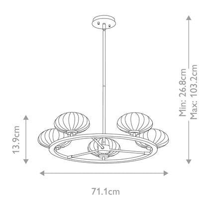 Pim 5 Light Chandelier