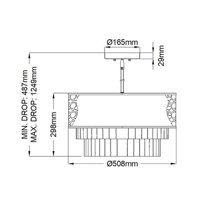 Reverie 4 Light Semi-Flush Pendant Light