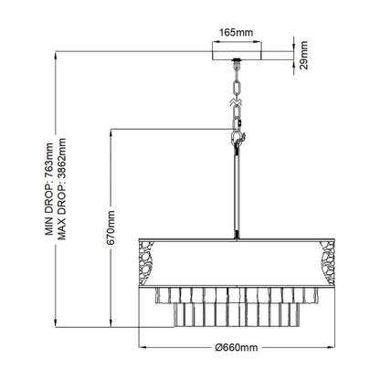 Reverie 8 Light Pendant Light