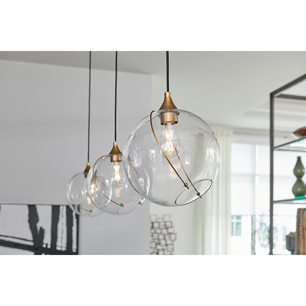 Skye Heritage 1 Light Pendant Light - Brass
