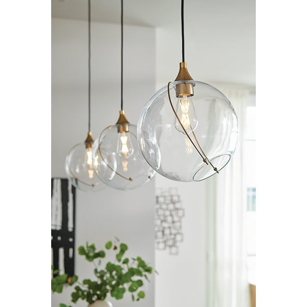 Skye Heritage 1 Light Pendant Light - Brass