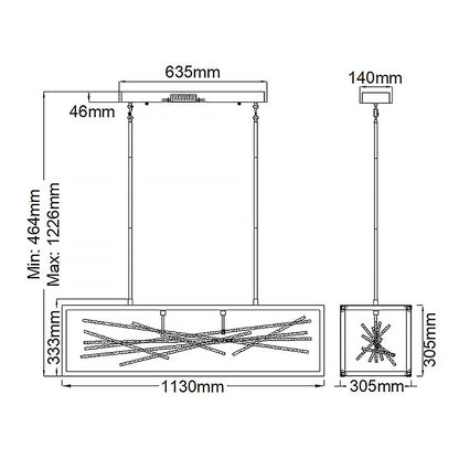 Styx LED Island Pendant Light