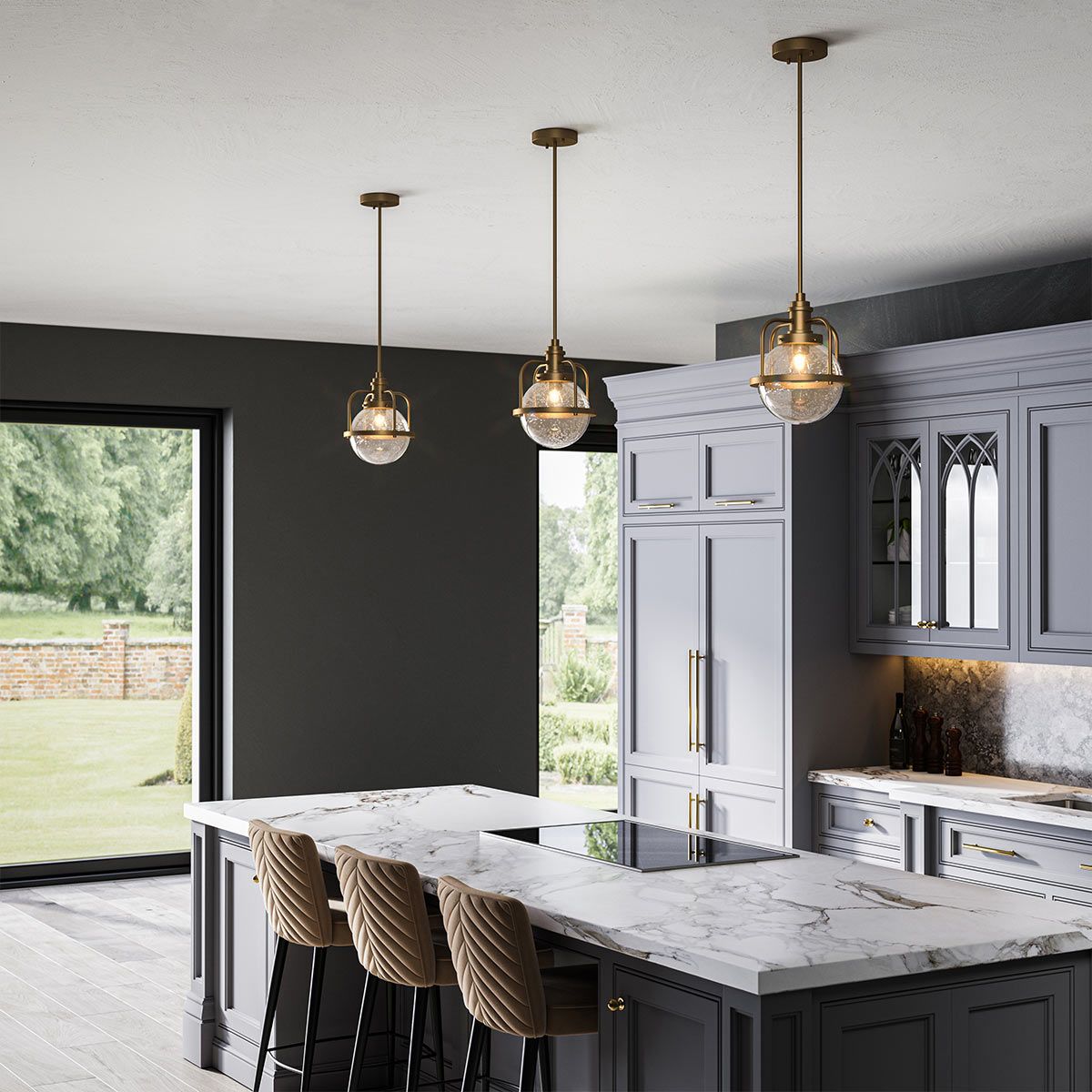 Triocent 1 Light Semi-Flush Pendant Light