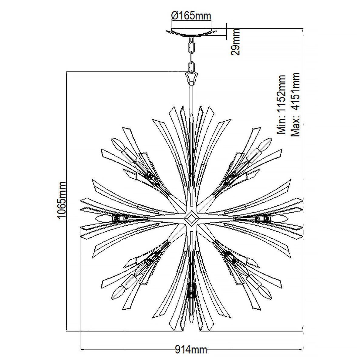 Vida 13 Light Large Pendant Light