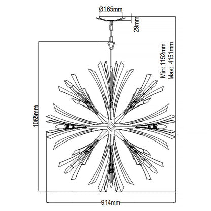 Vida 13 Light Large Pendant Light