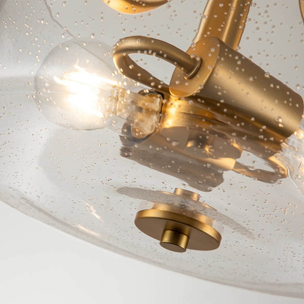 Quoizel Hollister 2 Light Semi-flush Mount Light - Brass