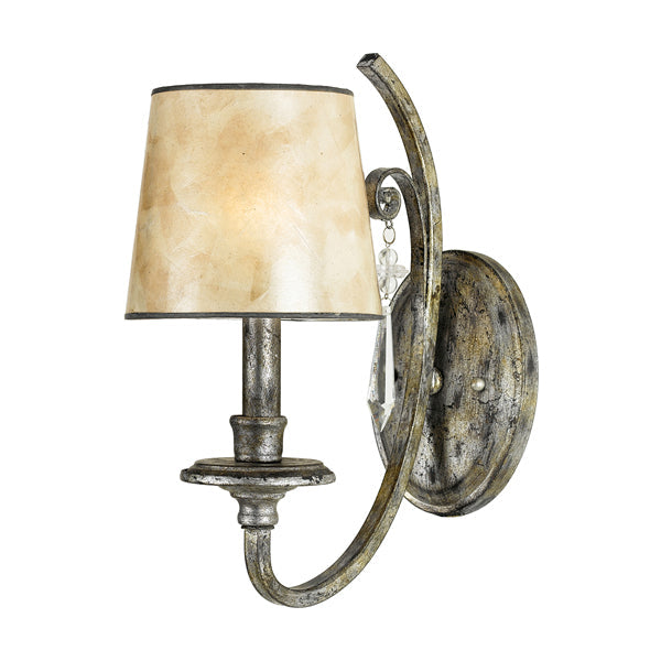 Kendra 1 Light Wall Light - Mottled Silver