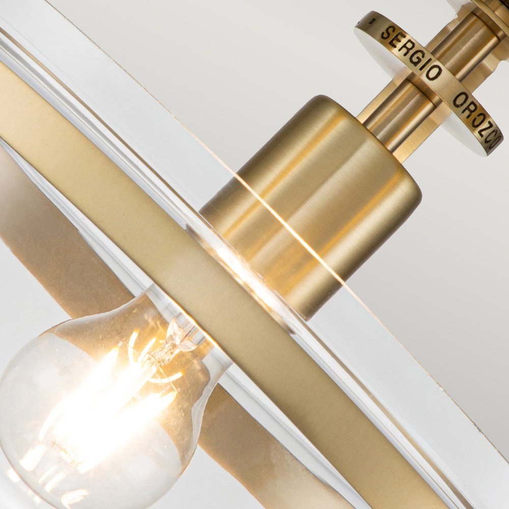 Quoizel Penn Station 1 Light Semi Flush Light - Brass