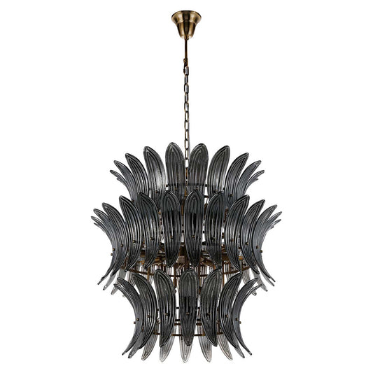 Salina Glass Hanging Lamp - Black