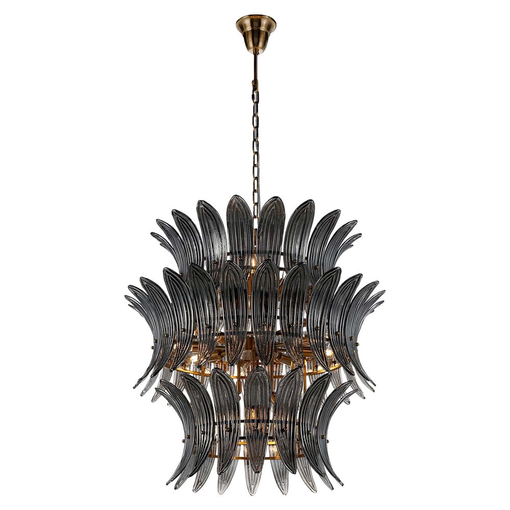 Salina Glass Hanging Lamp - Black