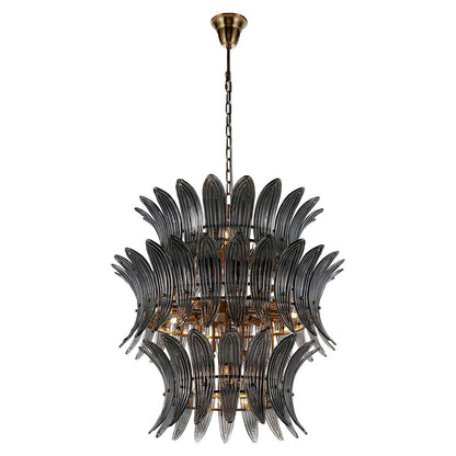 Salina Glass Hanging Lamp - Black