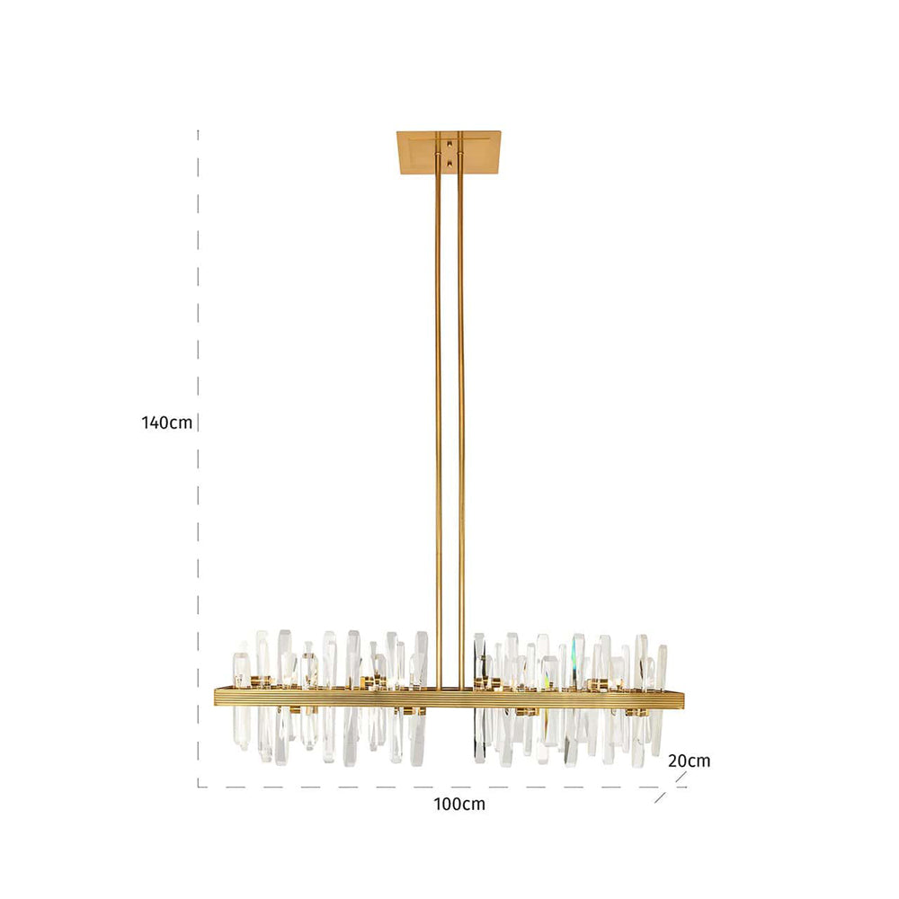 Briget Crystal Hanging Lamp - Bronze