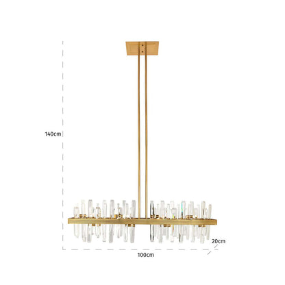 Briget Crystal Hanging Lamp - Bronze