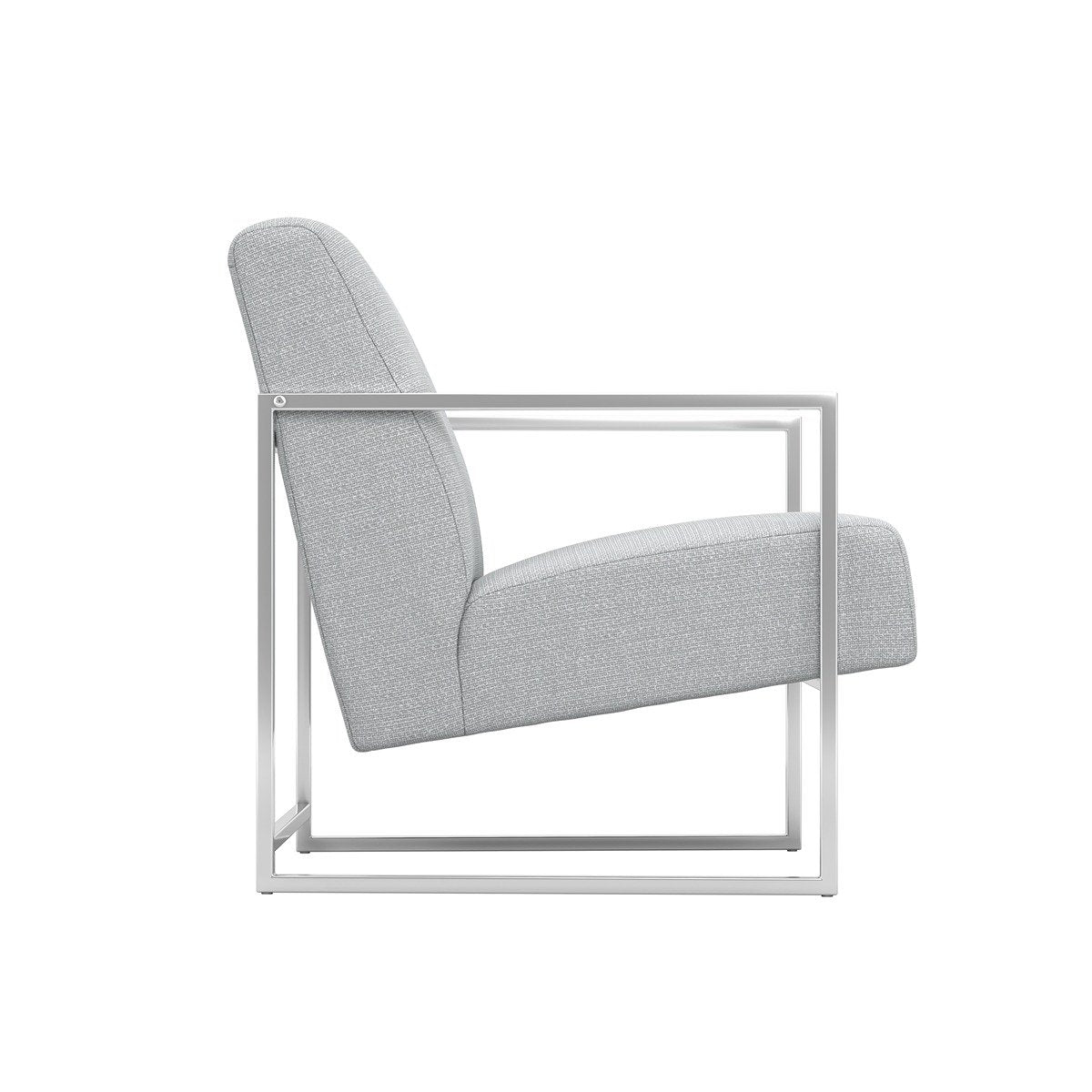 Charlton Accent Chair - Dove Grey & Silver