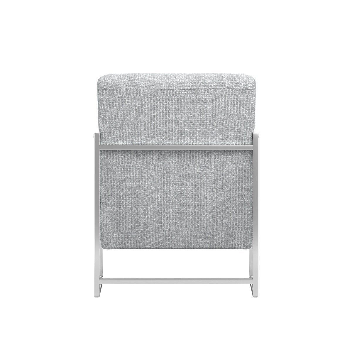 Charlton Accent Chair - Dove Grey & Silver