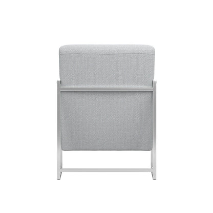 Charlton Accent Chair - Dove Grey & Silver