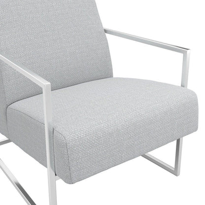 Charlton Accent Chair - Dove Grey & Silver