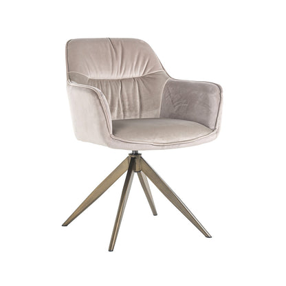 Aline Swivel Chair - Khaki Velvet