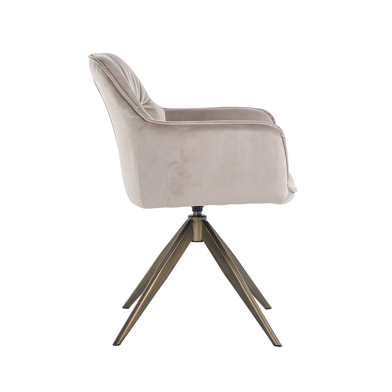 Aline Swivel Chair - Khaki Velvet