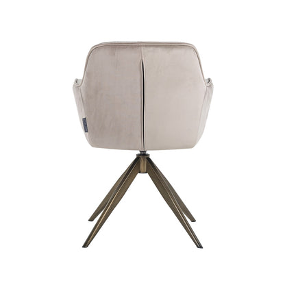 Aline Swivel Chair - Khaki Velvet