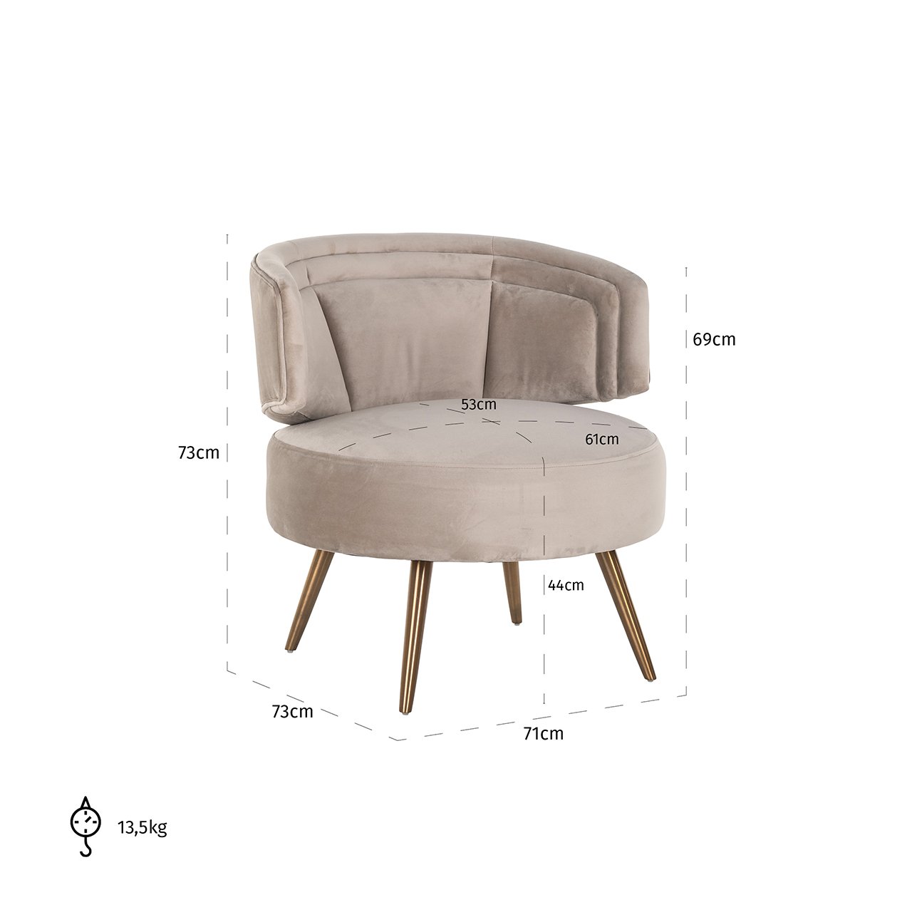 Hazel Accent Chair - Cream