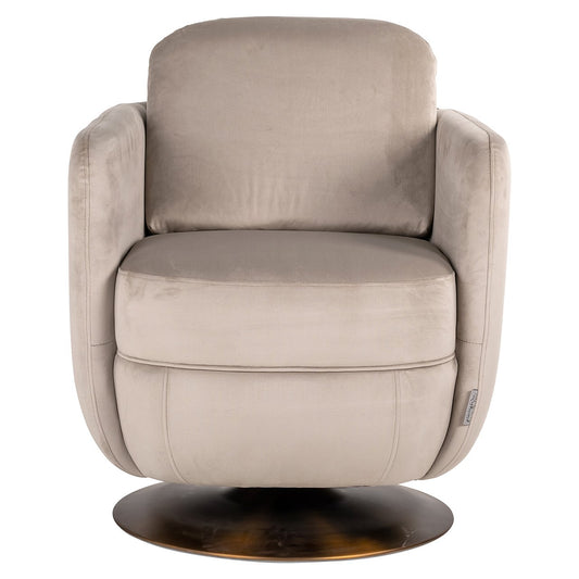 Turner Swivel Chair - Khaki Velvet