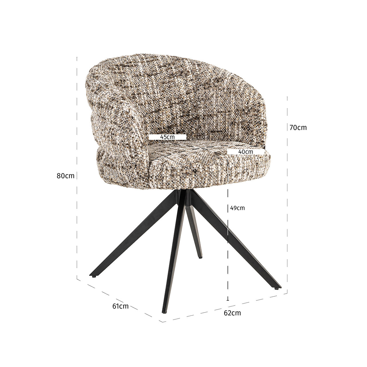 Serenity Swivel Chair - Brown Omara