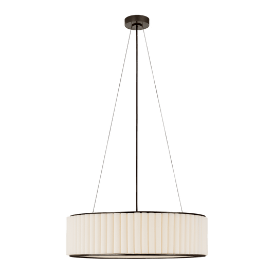 Palati Large Hanging Shade - Bronze with Linen Shade