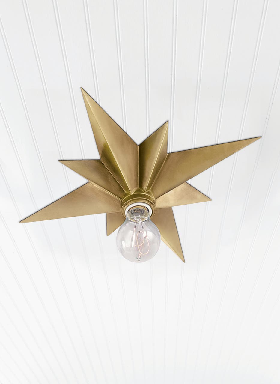 Star Flush Mount - Antique Brass