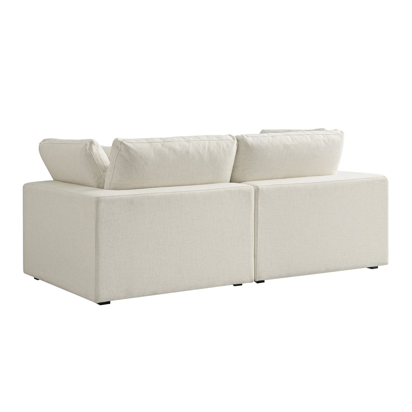 Lutyens Beige Linen Blend Modular Sofa, 2-Piece