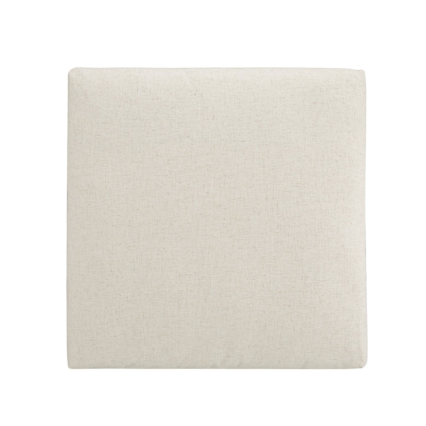 Lutyens Beige Linen Blend Modular Sofa, Stool