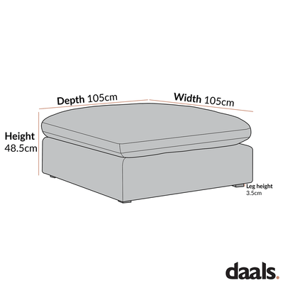 Lutyens Taupe Boucle Modular Sofa, Stool