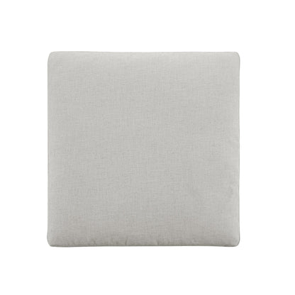 Lutyens Light Grey Linen Blend Modular Sofa, Stool