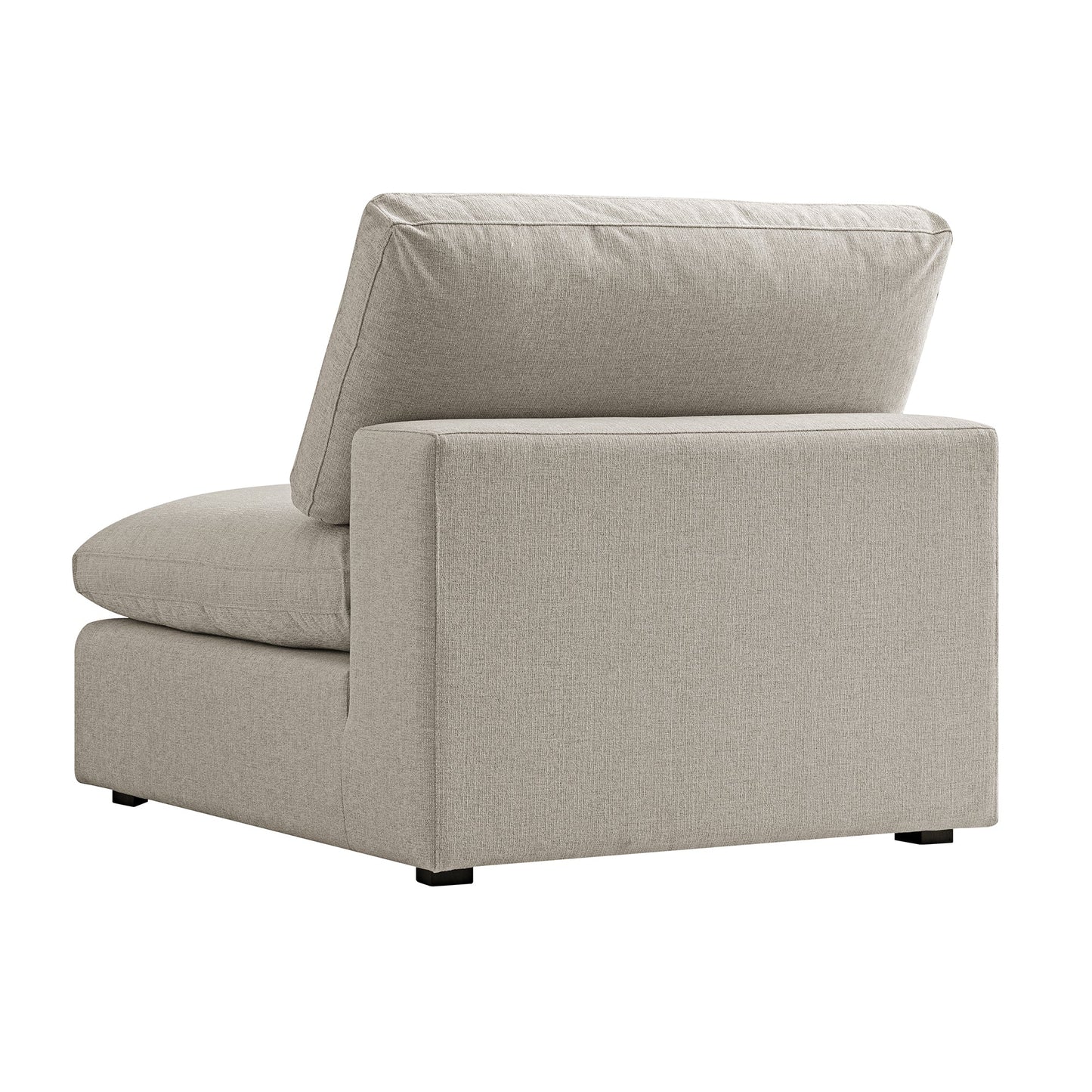 Lutyens Oatmeal Weave Fabric Modular Sofa, Armless Seat