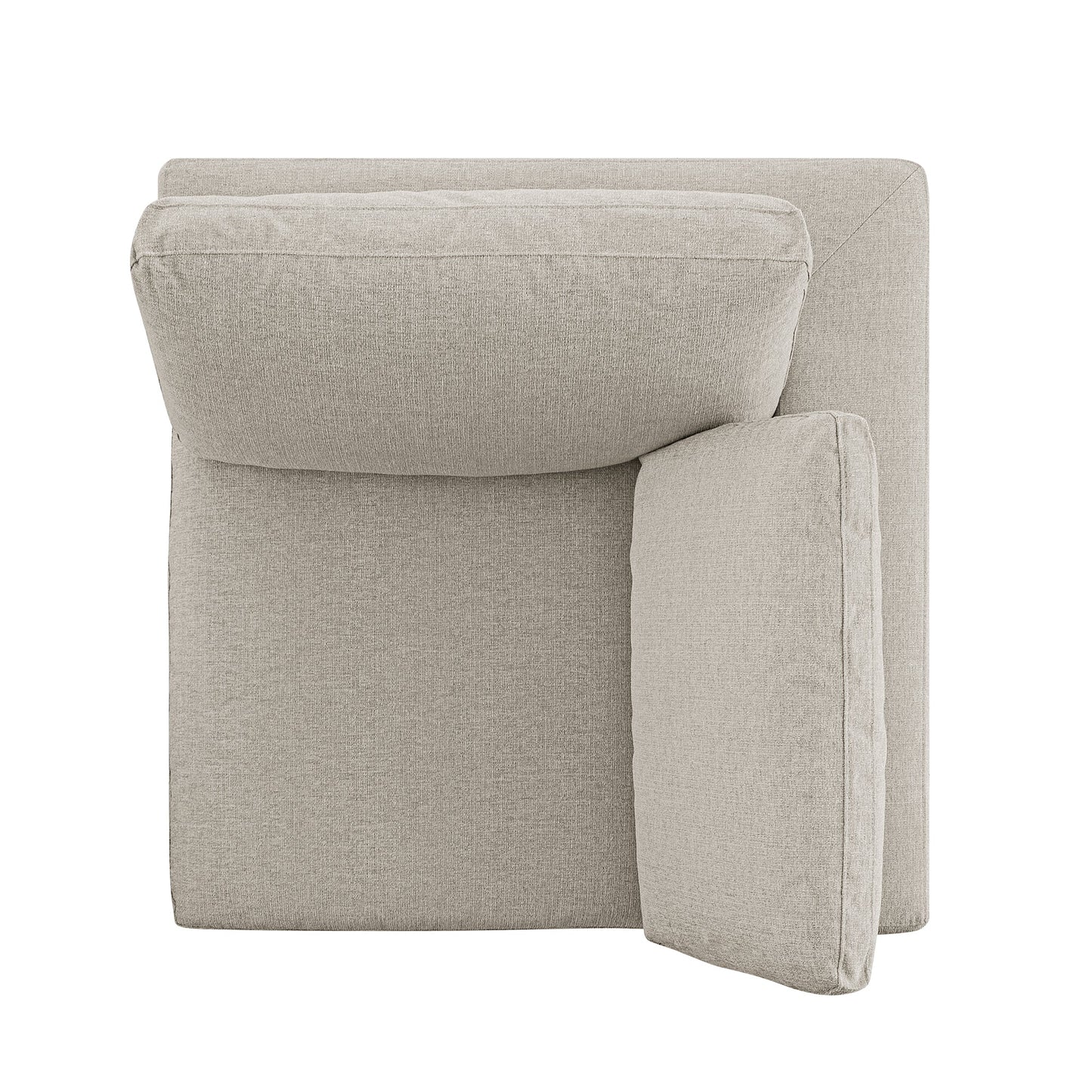 Lutyens Oatmeal Weave Fabric Modular Sofa, Corner Unit