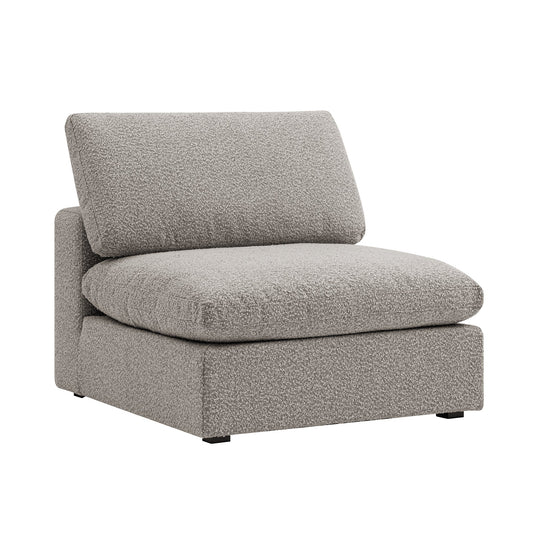 Lutyens Taupe Boucle Modular Sofa, Armless Seat