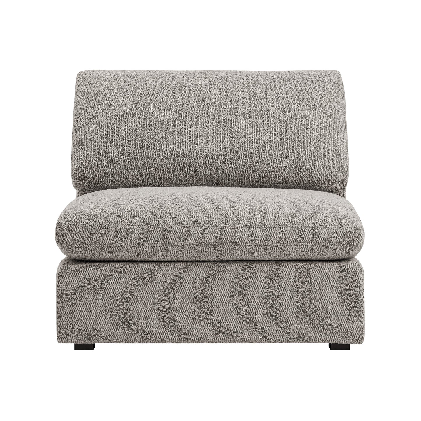 Lutyens Taupe Boucle Modular Sofa, Armless Seat