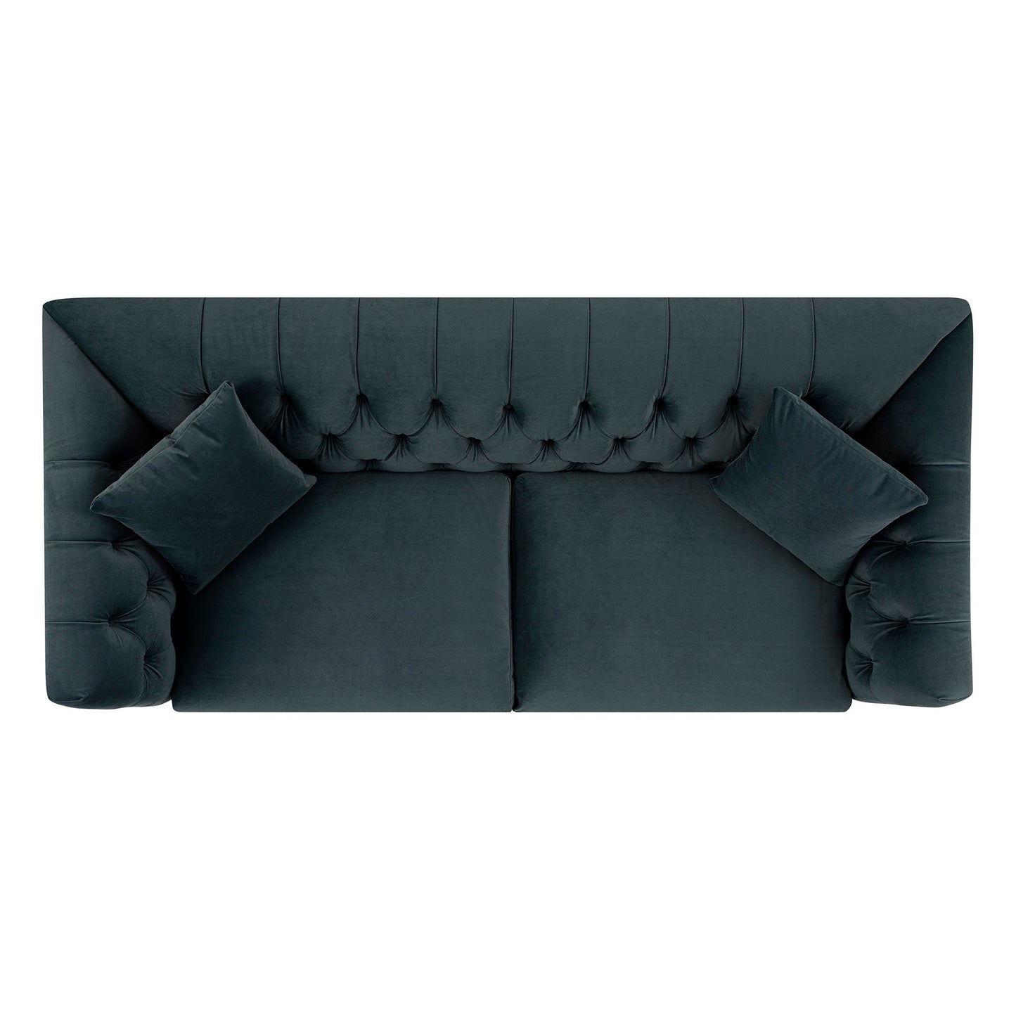 Ashby Chesterfield Large 3-Seater Sofa, Aegean Blue Velvet