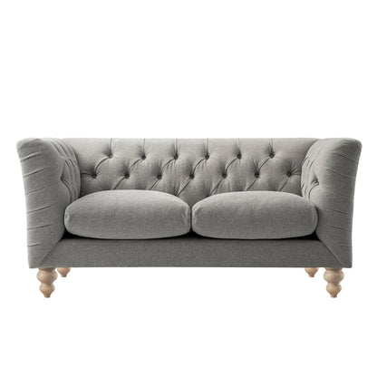 Ashby Chesterfield 2-Seater Sofa, Mist Grey Chenille