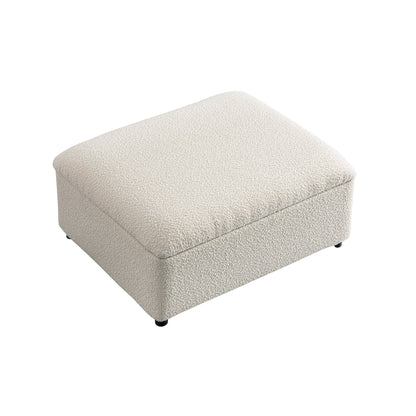 Magda Fold-Out Single Bed in an Ottoman, Beige Boucle