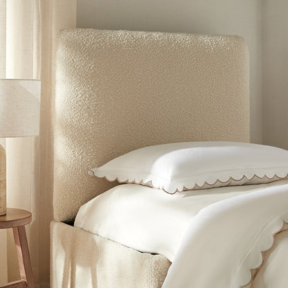 Magda Fold-Out Single Bed in an Ottoman, Beige Boucle