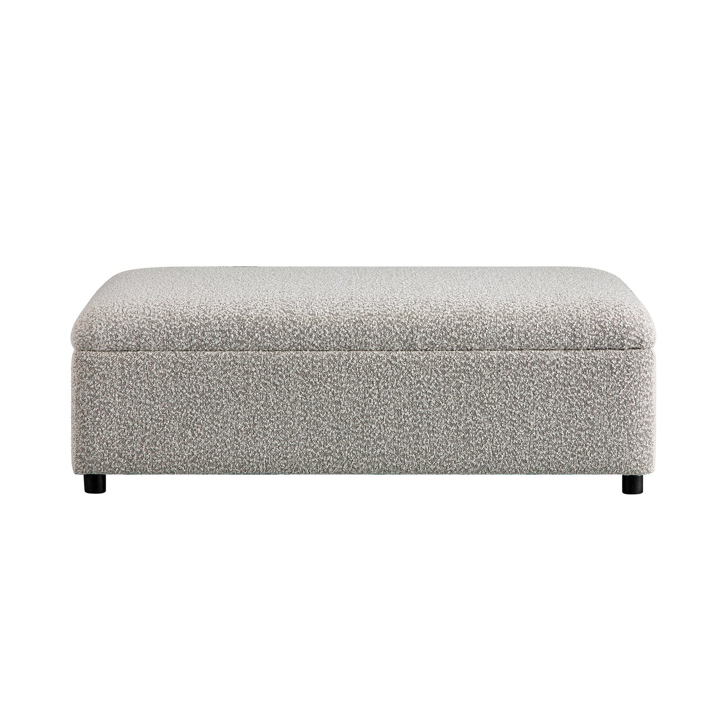 Magda Fold-Out Small Double Bed in an Ottoman, Mist Grey Boucle