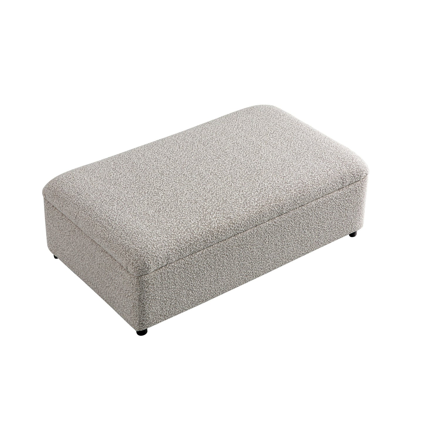 Magda Fold-Out Small Double Bed in an Ottoman, Mist Grey Boucle