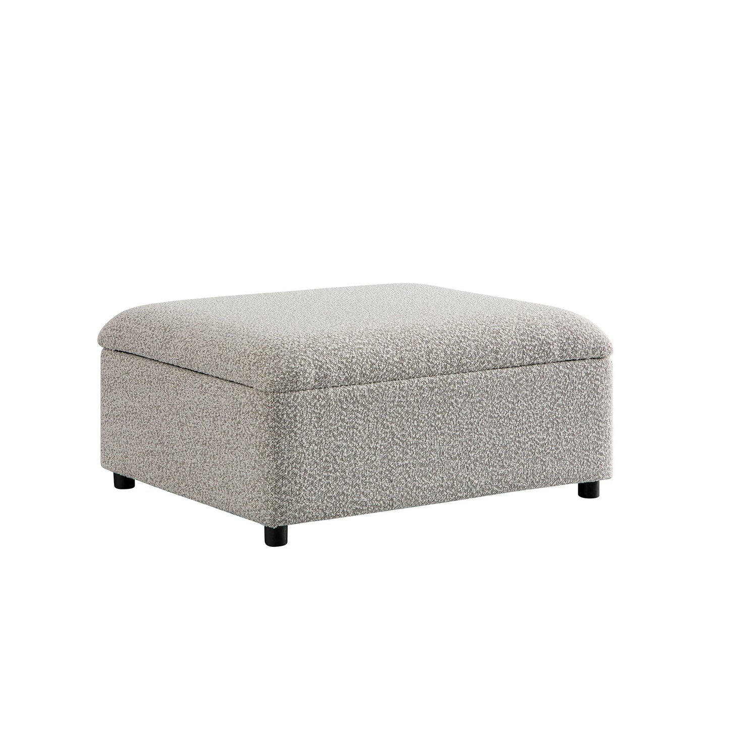 Magda Fold-Out Single Bed in an Ottoman, Mist Grey Boucle