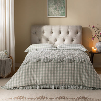 Portland Small Double Buttoned Fold-Out Bed in Ottoman, Beige Woven Fabric