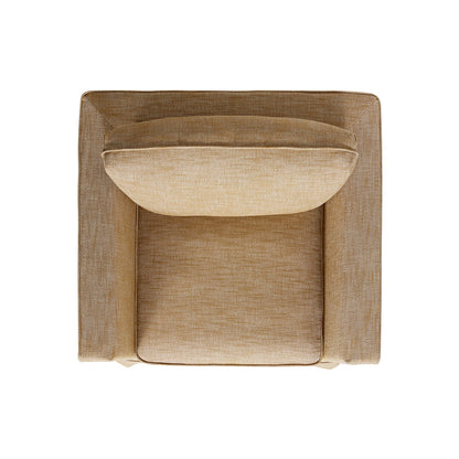 Fitz Skirted Armchair, Apricot Linen Blend